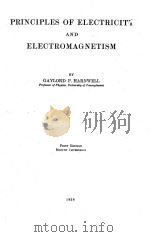 PRINCIPLES OF ELECTRICITY AND ELECTROMAGNETISM（1938 PDF版）