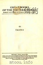 GREAT BOOKS OF THE WESTERN WORLD 15 TACITUS（1980 PDF版）