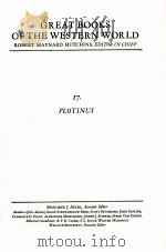 GREAT BOOKS OF THE WESTERN WORLD 17 PLOTINUS（1980 PDF版）