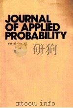 JOURNAL OF APPLIED PROBABILITY VOL.27 NO.3   1990  PDF电子版封面     