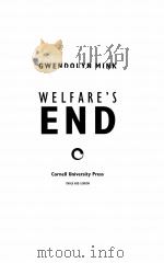 WELFARE‘S END   1998  PDF电子版封面    GWENDOLYN MINK 