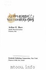 SAMPLE-SIZE DETERMINATION   1964  PDF电子版封面    ARTHUR E.MACE 