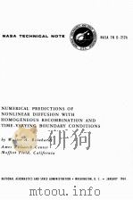 NUMERICAL PREDICTIONS OF NONLINEAR DIFFUSION WITH HOMOGENEOUS RECOMBINATION AND TIME-VARYING BOUNDAR（1964 PDF版）
