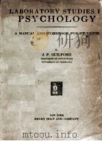 LABORATORY STUDIES IN PSYCHOLOGY（1934 PDF版）