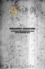 INTELLIGENCE MEASUREMENT   1923  PDF电子版封面    