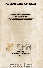 ADVENTURES OF IDEAS   1935  PDF电子版封面    ALFRED NORTH WHITEHEAD 