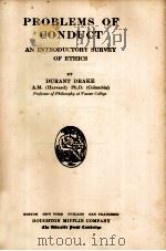 PROBLEMS OF CONDUCT   1914  PDF电子版封面    DURANT DRAKE 