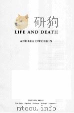 LIFE AND DEATH   1997  PDF电子版封面    ANDREA DWORKIN 