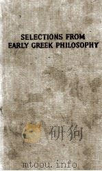 SELECTIONS FROM EARLY GREEK PHILOSOPHY（1934 PDF版）