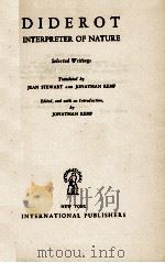 DIDEROT   1943  PDF电子版封面    JONATHAN KEMP 