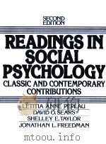 READINGS IN SOCIAL PSYCHOLOGY:CLASSIC AND CONTEMPORARY CONTRIBUTIONS SECOND EDITION   1988  PDF电子版封面     