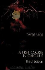 A FIRST COURSE IN CALCULUS   1973  PDF电子版封面    SERGE LANG 