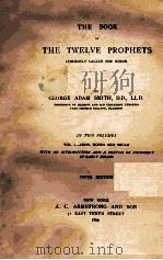 THE BOOK OF THE TWELVE PROPHETS   1899  PDF电子版封面     