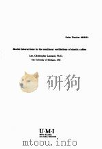 MODAL INTERACTIONS IN THE NONLINEAR OSCILLATIONS OF ELASTIC CABLES   1992  PDF电子版封面     