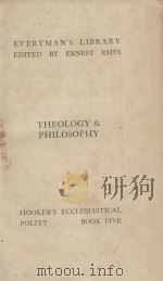 HOOKER'S ECCIESIASTICAL POLITY BOOK FIVE     PDF电子版封面     