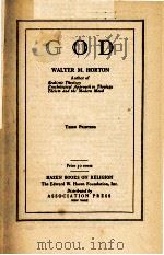 GOD  THIRD PRINTING     PDF电子版封面    WALTER M. HORTON 