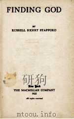 FINDING GOD   1923  PDF电子版封面    RUSSELL HENRY STAFFORD 