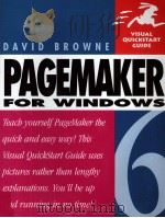 PAGEMAKER 6 FOR WINDOWS   1996  PDF电子版封面    DAVID BROWNE 