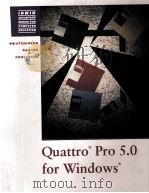 QUATTRO PRO 5.0 FOR WINDOWS   1994  PDF电子版封面     