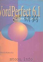WORDPERFECT 6.1 FOR WINDOWS TM   1996  PDF电子版封面     