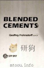 BLENDED CEMENTS   1986  PDF电子版封面     