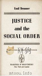 JUSTICE and the SOCIAL ORDER     PDF电子版封面     