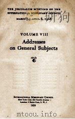 ADDRESSES VII（1928 PDF版）