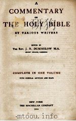 A COMMENTARY ON THE HOLY BIBLE COMPLETE IN ONE VOLUME（1915 PDF版）
