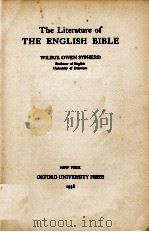THE LITERATURE OF THE ENGLISH BIBLE   1938  PDF电子版封面    WILBUR OWEN SYPHERD 