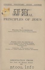 THE SOCIAL PRINCIPLES OF JESUS（1923 PDF版）