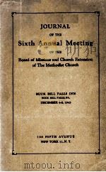 JOURNAL OF THE Sixth Annual Meeting   1945  PDF电子版封面     