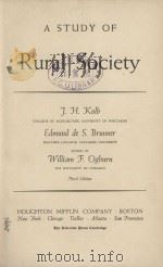 FUNDAMENTALS OF SOCIOLOGY A STUDY OF RURAL SOCIEY（1946 PDF版）