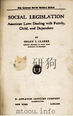 SOCIAL LEGISLATION   1940  PDF电子版封面    HELEN I. CLARKE 
