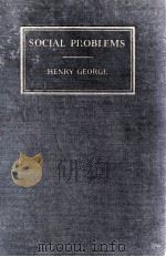 SOCIAL PROBLEMS   1939  PDF电子版封面    HENRY GEORGE 