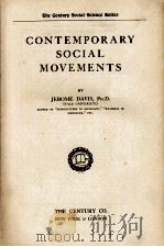 CONTEMPORARY SOCIAL MOVMENTS   1930  PDF电子版封面     