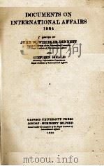 DOCUMENTS ON INTERNATIONAL AFFAIRS 1934   1935  PDF电子版封面    JOHN W. WHEELER-BENNETT AND ST 