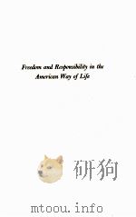 FREEDOM AND RESPONSIBILITY   1947  PDF电子版封面    CARL L. BECKER 