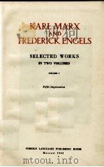 KARL MARX AND FREDERICK ENGELS  VOLUME I（1962 PDF版）