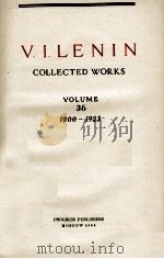 V.I.LENIN COLLECTED WORKS VOLUME 36 1900-1923   1966  PDF电子版封面    V.I.LENIN 