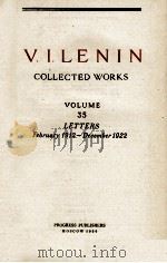 V.I.LENIN COLLECTED WORKS VOLUME 35 LETTERS FEBRUARY 1912-DECEMBER 1922   1966  PDF电子版封面    V.I.LENIN 