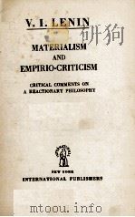 MATERIALISM AND EMPIRIO-CRITICISM（1927 PDF版）