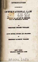 INTERNATIONAL LAW   1908  PDF电子版封面     
