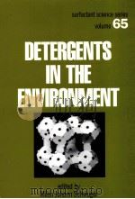 DETERGENTS IN THE ENVIRONMNT     PDF电子版封面     