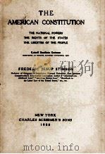 THE AMERICAN SONSTITUTION   1908  PDF电子版封面    SIR C. Y. CHINATAMANI AND M. R 