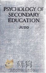 PSYCHOLOGY OF SECONDARY EDUCATION（1927 PDF版）