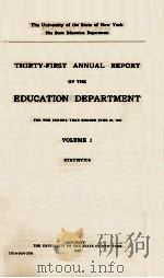 THIRTY-FIRST ANNUAL REPORT OF THE EDUCATION DEPARTMENT VOLUME 2 STATSTICS（1936 PDF版）