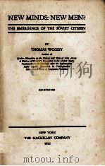 NEW MINDS:NEW MEN?   1932  PDF电子版封面    THOMAS WOODYS 