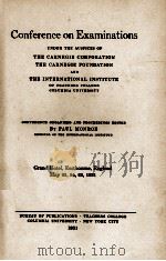 CONFERENCE ON EXAMINATIONS   1931  PDF电子版封面    PAUL MONROE 