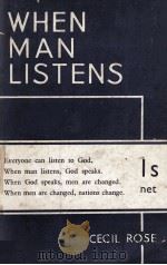 WHEN MAN LISTENS   1937  PDF电子版封面    CECIL ROSE 