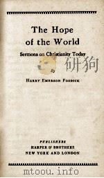 The Hope of the World     PDF电子版封面     